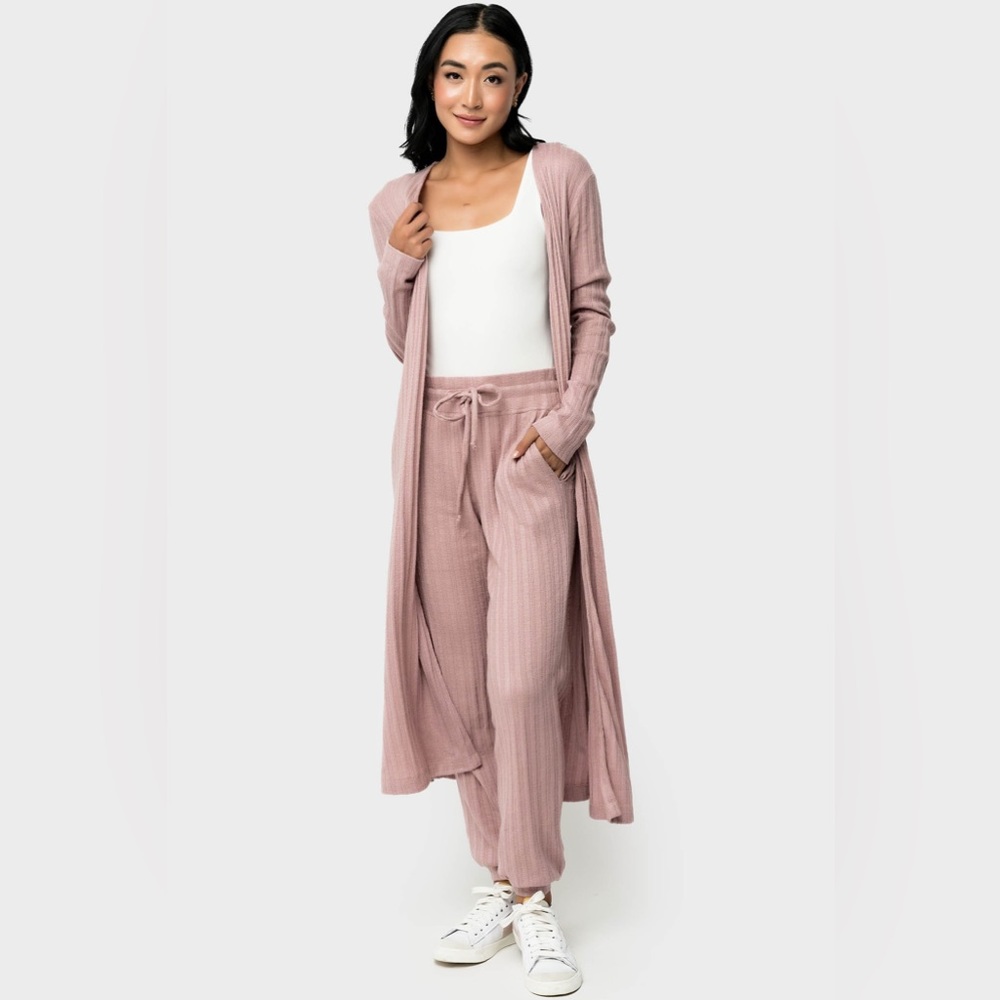 Gibsonlook mauve knit lounge set